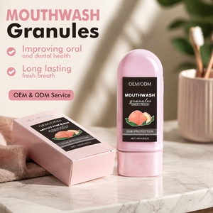 OEM/ODM Granulés de bain de bouche à la pêche douce pour une haleine fraîche longue durée, protection des gencives, soins bucco-dentaires portables en voyage, pastilles nettoyantes - Product Image 1