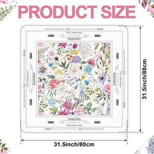 <span class=keywords><strong>Tapis</strong></span> <span class=keywords><strong>de</strong></span> jeu <span class=keywords><strong>de</strong></span> Mahjong en mélamine et caoutchouc naturel, motif floral coloré, antidérapant, insonorisant, couleur personnalisée, transfrontalier HHJS - Product Image 4