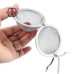 MINGWEI Tea Leaf Infuser Sieb Kunden spezifisches Edelstahl Mesh Twist Kaffee Tea Ball Infuser Set