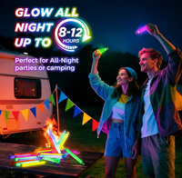 Bâtons lumineux personnalisés en gros, 6 pouces, lumineux, non toxiques, 12 heures de durée, clignotants, fournitures de fête en vrac, logo personnalisé
