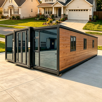 Villa préfabriquée modulaire de luxe, maisonnette extensible, maison conteneur moderne écologique personnalisée pour hôtel, appartement, station balnéaire