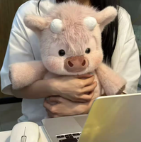 Série de course tendance 2026 : Peluche Vache des Highlands interactive avec membres mobiles, jouet en peluche doux pour cadeau