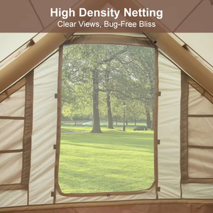 Grande tente familiale d'extérieur pour le <span class=keywords><strong>camping</strong></span>, toile Oxford imperméable avec fonction gonflable en coton aérien pour le glamping - Product Image 3