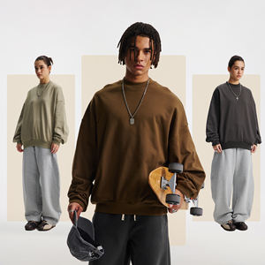 Sudadera de alta calidad con logotipo personalizado, 410 gramos, estilo casual unisex, cuello redondo, hombros caídos, para hombre. - Product Image 3