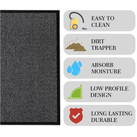 Tapis de sol d'extérieur à poils coupés, paillasson d'entrée en PVC lavable, tapis de sol d'intérieur pour la maison, le bureau et le magasin