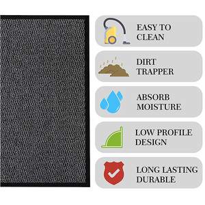 حصيرة كومة مقطوعة ، حصيرة دخول Pvc قابلة للغسل ، ديكور منزلي ، حصيرة للمكتب والمخزن - Product Image 4