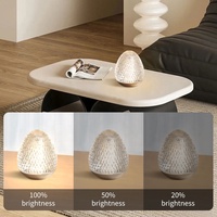 Lampe de table LED blanc chaud de luxe, rechargeable, avec interrupteur tactile, flexible, décorative, pour restaurant, bar, alimentation 5V DC