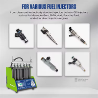 Beacon Nozzle tes injektor bahan bakar bensin, penguji injektor bensin 6 silinder V310 dan mesin pembersih GDI