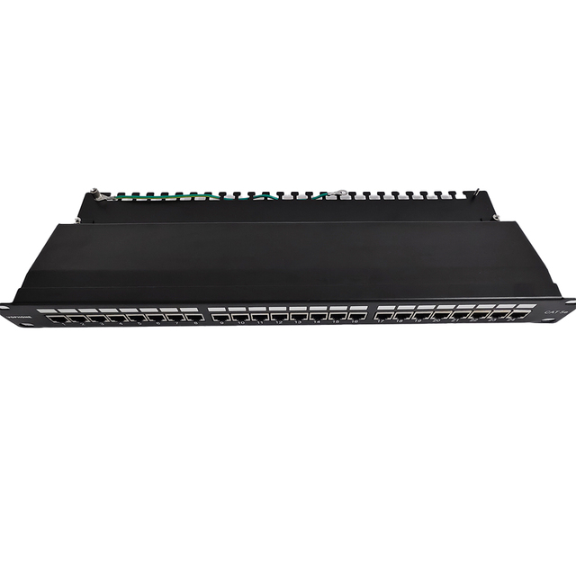 Factory Wholesale Manufacture Price High Density19" 1U 24-port Category 5e Shielded Patch Panel for Server Racks