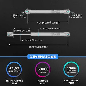 Supporti Ammortizzatori per Sollevamento Vetro Posteriore, Molle a Gas per <span class=keywords><strong>Auto</strong></span>, <span class=keywords><strong>Ricambi</strong></span> Carrozzeria per Jeep Wrangler JK 2007-2010 - Product Image 3