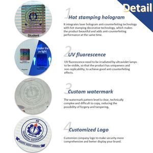 Antimounterfeit giấy dập nóng Holographic watermarked giấy an ninh A4 giấy chứng nhận giấy - Product Image 3
