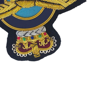 Latest Custom Made High Quality Eco-Friendly Fashion Badges Factory Price Hand Bullion Wire Badges - Product Image 2