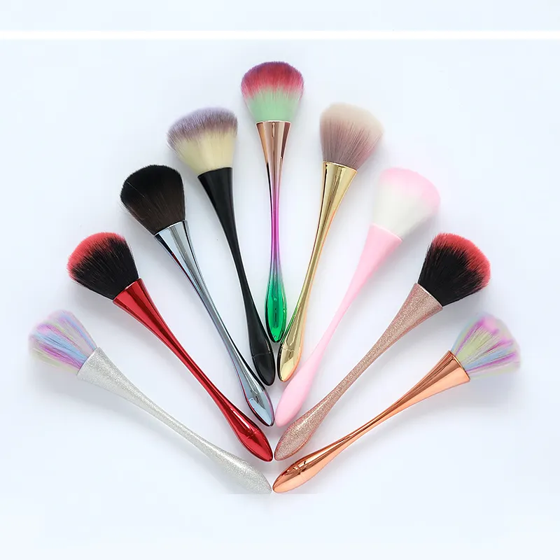 Wholesale Plastic Handle Nylon Hair Powder Blusher Brush Nail Tools nail cleaning brush