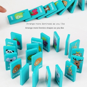 Mainan Edukasi Kayu untuk Anak Usia 4-6 Tahun Permainan Membangun Rantai Buah dan Hewan dengan Balok Domino (Kemasan Kotak Berwarna) - Product Image 3