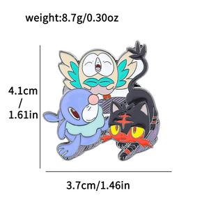 Wholesale New Designs Unisex Zinc Alloy Enamelled Brooch <b>Pins</b> Anime Pocket Monster DIY Clothing Decorations - Product Image 5