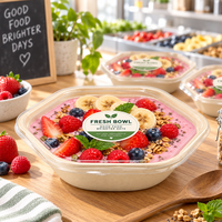 Boîte alimentaire jetable biodégradable et compostable en pulpe de bagasse de canne à sucre pour repas et plats à emporter