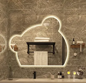 Gắn chiếu sáng bồn tắm trang điểm với cảm ứng công tắc điều khiển LED Gương phòng tắm defogger trang trí tường gương