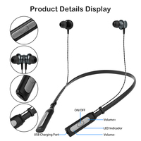 Headset Bluetooth TWS M1 Nirkabel dengan Mikrofon Terintegrasi, Earphone Sport Stereo Portable Neckband