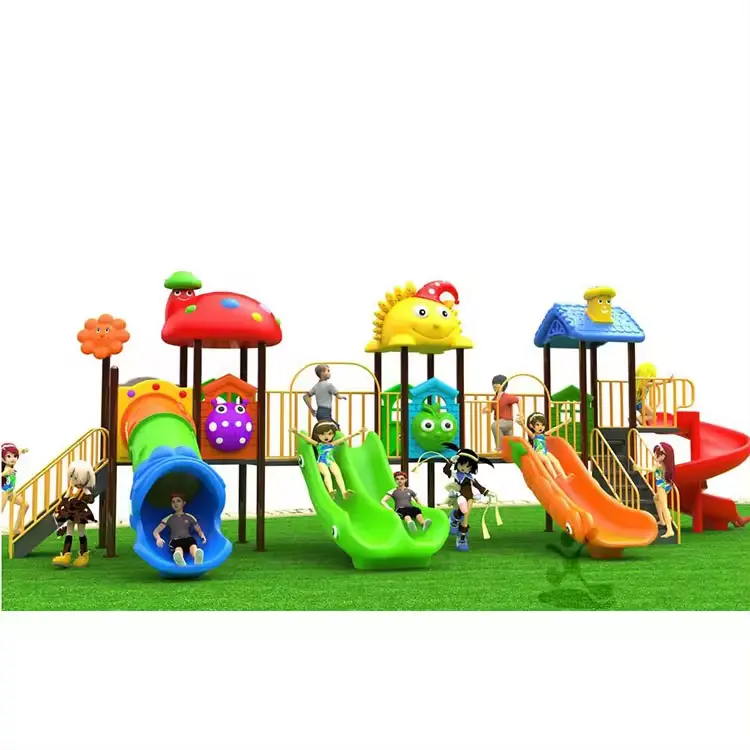 Hot Sale Large Plastic Slide Combination Kids Outdoor Playground Equipment