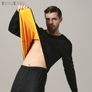 TONGYANG hommes femmes polaire épaissir ensemble de <span class=keywords><strong>sous</strong></span>-vêtements thermiques hiver Super doux à <span class=keywords><strong>manches</strong></span> <span class=keywords><strong>longues</strong></span> hauts et pantalons ensembles <span class=keywords><strong>chaud</strong></span> épais longs Johns - Product Image 1