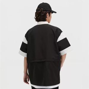 เสื้อถักครึ่งแขนสั้นสำหรับผู้ชายเสื้อลำลองพิมพ์ลายตัวอักษรระบายอากาศได้สำหรับฤดูร้อน - Product Image 3