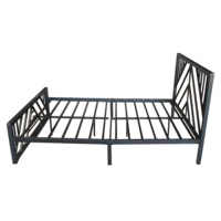 Cadre de lit moderne en acier sur mesure, taille King/Queen, durable, ensemble de meubles de chambre à coucher pour hôtel et appartement
