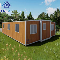 Maison extensible en conteneur de luxe mobile préfabriquée de 30 pieds et 20 pieds, villa préfabriquée de 5 chambres à coucher, maison portable