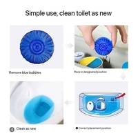 Nettoyant WC bleu en tablettes de 50g, directement de l'usine, meilleur nettoyant WC, nettoyant WC auto-nettoyant, tablettes bleues pour cuvettes de toilettes