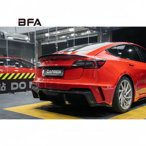 Pour la mise à niveau <span class=keywords><strong>Tesla</strong></span> model3 pare-chocs avant modifié en fibre de semi-carbone pare-chocs avant lèvre arrière kit de carrosserie de style <span class=keywords><strong>Robot</strong></span> Hacker - Product Image 5