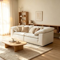 Canapé modulaire d'angle en tissu nuageux, style minimaliste moderne, pour la maison, l'appartement, le salon, l'hôtel, le bureau, le hall