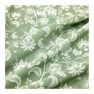 Tissu en mousseline de soie froissée double face WI-B05 100% polyester nouveau Design imprimé floral numérique pour les robes de mariage et de nuit des filles - Product Image 6