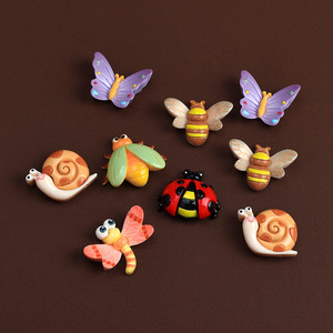 Đồ trang trí Nhựa phim hoạt hình cổ điển nhựa Cabochon bướm Ong bọ rùa con chuồn chuồn nhựa côn trùng cho Diy Craft - Product Image 3