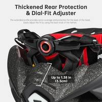 Casque de vélo VICTGOAL avec support de caméra, caméra Bluetooth 4K, interphone Wala, visière noire, lunettes LED orange