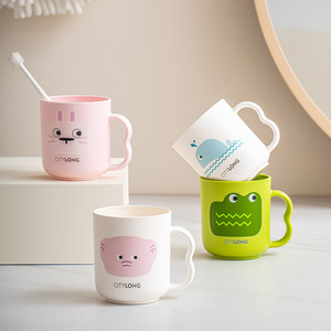 Citylong - Vaso para cepillos de dientes para niños, diseño de conejo, plástico rosa, para niños mayores de 4 años - Product Image 4