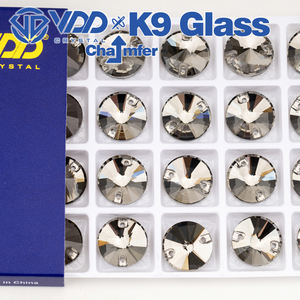 VDRivoli S103ブラックダイヤモンドK9最高品質のガラスがラインストーンに縫い付けられています衣服のウェディングドレス用のクリスタルフラットバック縫製石 - Product Image 1