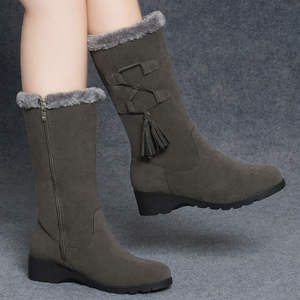 Nuevas Botas de Nieve de Invierno para Mujer con Suela Gruesa, Botas Cálidas de Media Pantorrilla, Zapatos Nórdicos de Algodón, Botas Cortas Versátiles con Forro Polar Engrosado - Product Image 4