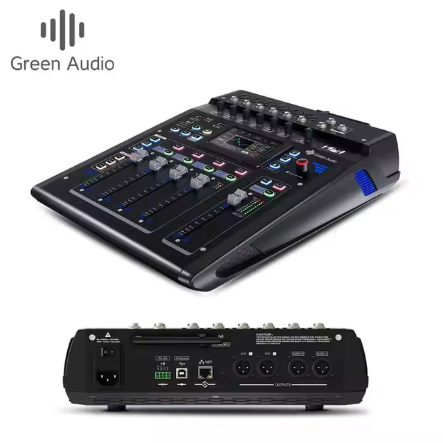 GAX-TQ12 Mixer 8 Channels Digital Audio Console Mixer PA Sound System Computer Card Record Live Stage Performance USB DJ Mixer