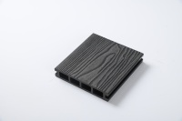 Plancher de terrasse extérieur en WPC rainuré et creux, imperméable, de haute qualité, moderne, 140*25mm, à emboîtement, pour extérieur