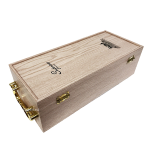Impresión de logotipo Color blanco mate <span class=keywords><strong>caja</strong></span> de regalo de <span class=keywords><strong>vino</strong></span> de <span class=keywords><strong>madera</strong></span> de una sola botella - Product Image 5
