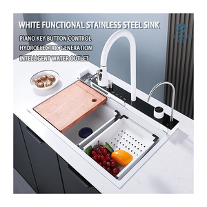 Elegante e Versatile per uso domestico cascata lavello <span class=keywords><strong>cucina</strong></span> intelligente lavello <span class=keywords><strong>cucina</strong></span> <span class=keywords><strong>bianco</strong></span> lavello <span class=keywords><strong>cucina</strong></span> - Product Image 3