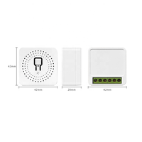 Interrupteur intelligent Tuya Zigbee 3.0 Mimi IHSW02, module relais 16A, disjoncteur, application Smart Life, compatible avec Alexa