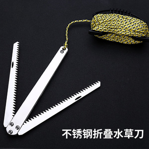 Fishing Weed Cutter Stainless Steel Folding Anchor <b>Knife</b> For Freshwater Fishing Gear Tool - Product Image 3