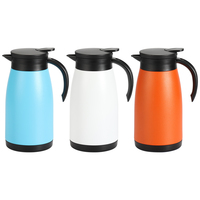 Bouteille isotherme à double paroi avec logo personnalisé Bouilloire à café en acier inoxydable 304 pour le camping et la fête