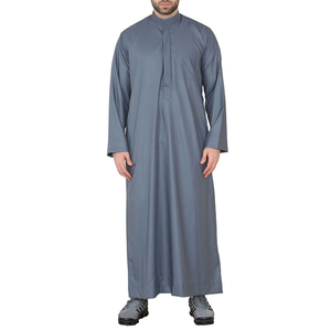 Traditional Muslim Men Thobe Elegant Arabic Robe <b>Long</b> Sleeve Jubba Breathable Fabric OEM ODM Bulk Manufacturing Service - Product Image 1