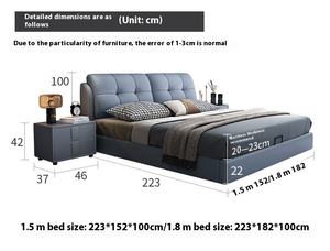 أثاث غرفة نوم حديث بسعر الجملة مخصص للنوم بإطار خشبي إطار خشبي إطار مفروشات من الجلد - Product Image 2