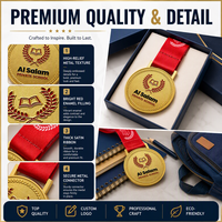 Médaille de récompense en métal personnalisée avec logo d'entreprise 2D 3D, or, argent, trophée pour l'école, médaille en métal personnalisée avec ruban