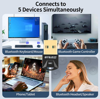 Adaptateur USB BT 6.0 pour PC, clé BT, Plug-and-Play, pour ordinateur portable, souris, clavier, casques, haut-parleurs, compatible Windows 11/10/8.1