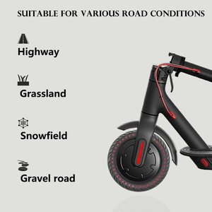 Nouvelle Image 8.5 pouces roue de pneu en caoutchouc solide pour <span class=keywords><strong>Xiaomi</strong></span> <span class=keywords><strong>M365</strong></span> Scooter électrique antidéflagrant conception en nid d'abeille pneu sans air - Product Image 2