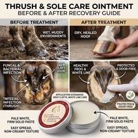 Pommade de Traitement pour Onychomycose Equine 100g – Soin Antibactérien des Sabots pour Onychomycose et Ligne Blanche – Anti-Fongique et Anti-Odeur – Marque Privée