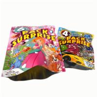 Populaire coloré imprimé enfants Surprise drôle jouets emballage Desgin pochette jouet mystère aveugle bonbons sac de rangement pour la vente au détail